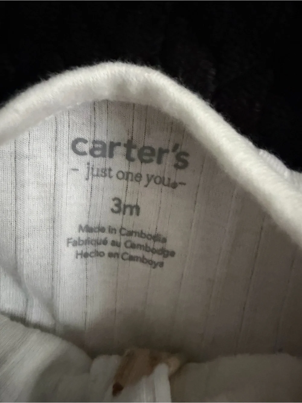 Carter's White Ribbed Farm Animal & Barn One-Piece